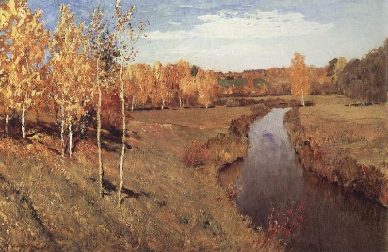 Levitan, Isaak Golden autumn France oil painting art
